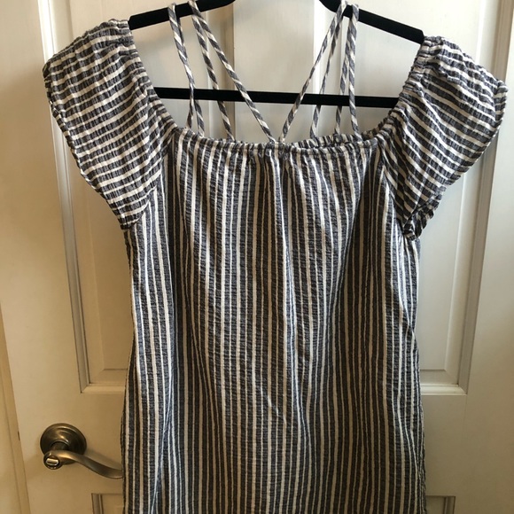 Lush Dress like Linen with Straps Off Shoulder M - Picture 1 of 3